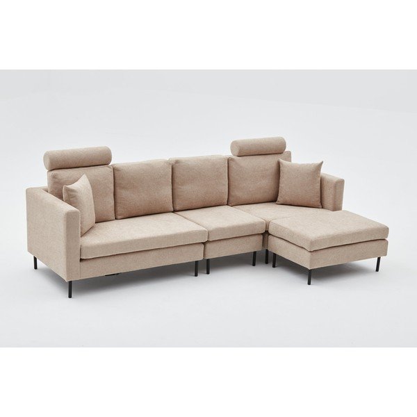Divano angolare beige (variabile) Nova - Balcab Home-image-1