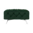 Poggiapiedi verde scuro con rivestimento in velluto Chelsea – Ropez