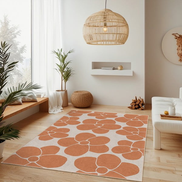 Passatoia arancione lavabile 80x200 cm Orange Meadow – Mila Home-image-2