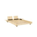 Letto matrimoniale in legno di pino con rete color naturale 160x200 cm Social Bed - Karup Design