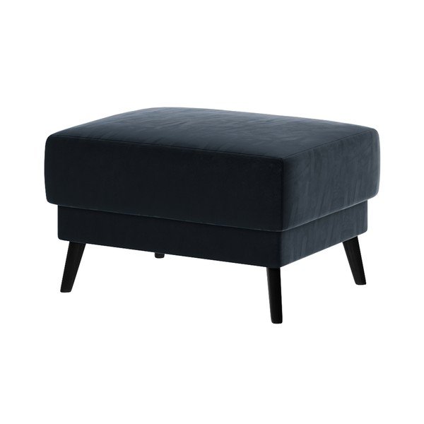 Pouf in velluto blu scuro Fynn - Ghado-image-2