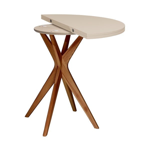 Tavolo da pranzo rotondo allungabile 45x90 cm Jubi – Ragaba-image-3