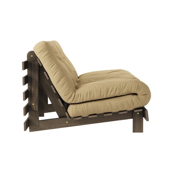 Divano letto in beige e senape 140 cm Roots - Karup Design-image-4