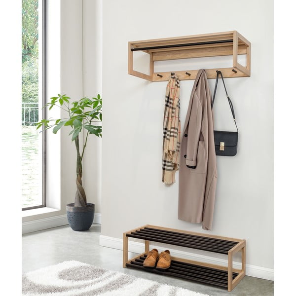 Scaffale a parete in legno massiccio di quercia Puro Slussen - Woodman-image-4