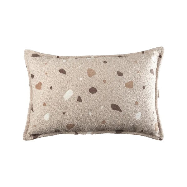 Cuscino per divano da bambini marrone chiaro con rivestimento in bouclé e ciniglia Terrazzo Bolster – Wigiwama