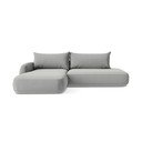 Divano angolare grigio chiaro allungabile (con penisola a sinistra/con chaise lounge) Hale – Makamii