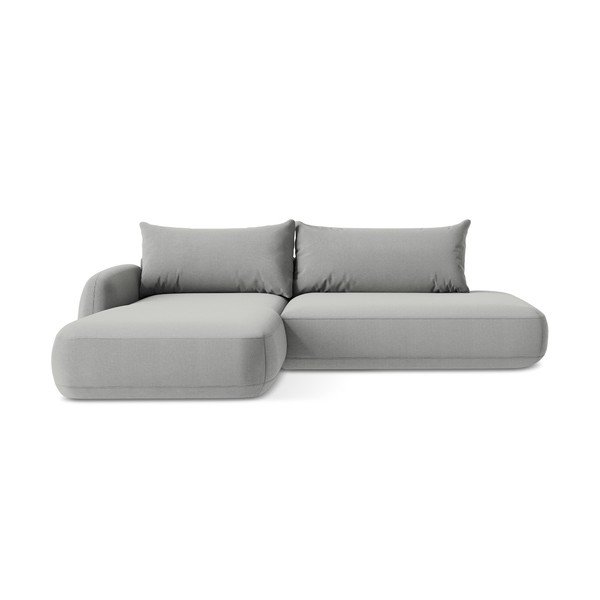 Divano angolare grigio chiaro allungabile (con penisola a sinistra/con chaise lounge) Hale – Makamii