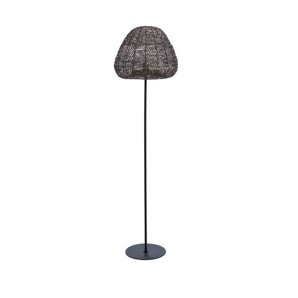 Lampada da terra nero-bronzo opaco con paralume in metallo (altezza 162 cm) Finou - Light & Living-image-3