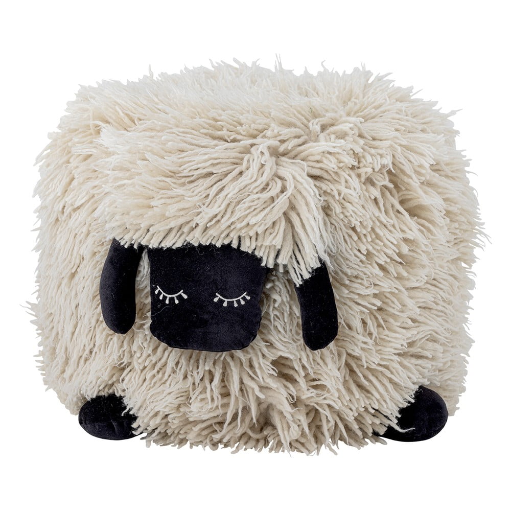 Pouf a sacco per bambini color crema con rivestimento in lana Dolly – Bloomingville Mini | Pouf a sacco per bambini
