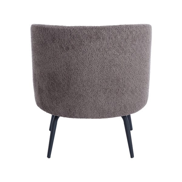 Poltrona marrone scuro in tessuto bouclé Dieyda - Light & Living-image-4