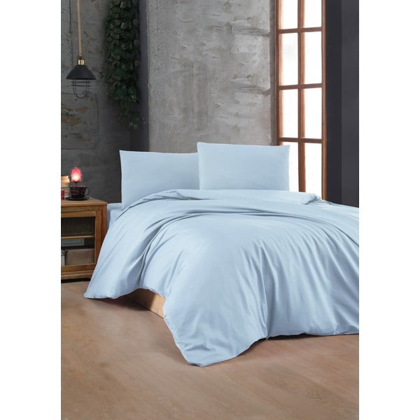 Biancheria da letto azzurra in cotone renforcé per letto singolo 140x200 cm – Mijolnir