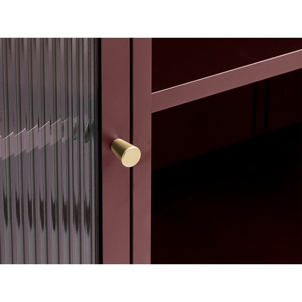 Vetrina rossa in metallo 132x85 cm Bronco - Unique Furniture-image-1