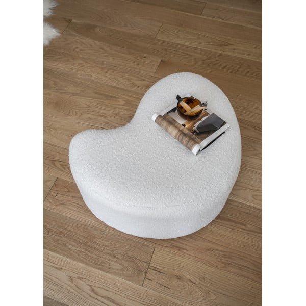 Sgabello in tessuto bouclé bianco Miuf - Miuform-image-3