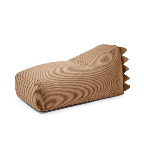 Pouf a sacco per bambini marrone con rivestimento in velluto a coste Snug 130 Dragon – SLOWDOWN