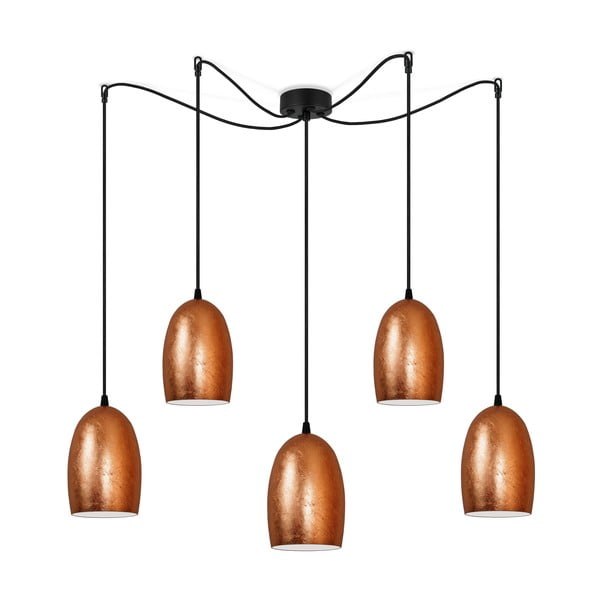 Lampada a sospensione a cinque bracci in rame UME , ⌀ 14 cm Ume - Sotto Luce
