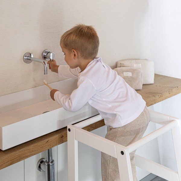 Torre di apprendimento bianca in faggio massiccio Forrest – Vipack-image-3