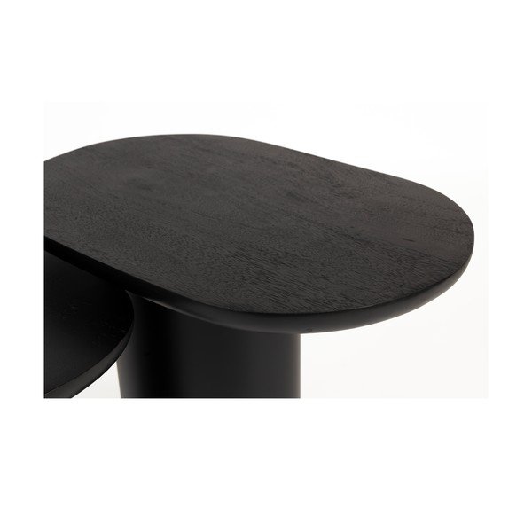 Set di tavolini con piano in legno di mango 2 pz 37x56 cm Bela – White Label-image-4