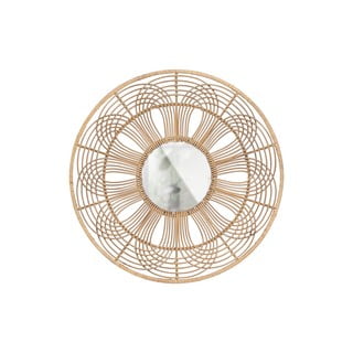 Specchio da parete con cornice in bambù ø 76 cm Obi - Basiclabel