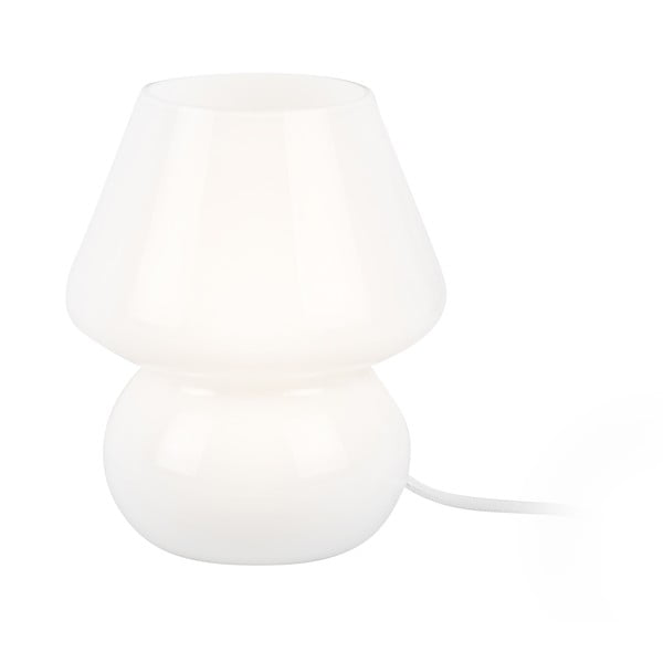 Lampada da tavolo in vetro bianco Vetro, altezza 18 cm - Leitmotiv