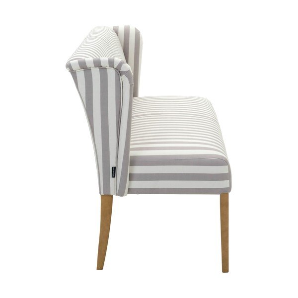 Panca imbottita grigia e bianca Hendrick - Max Winzer-image-3