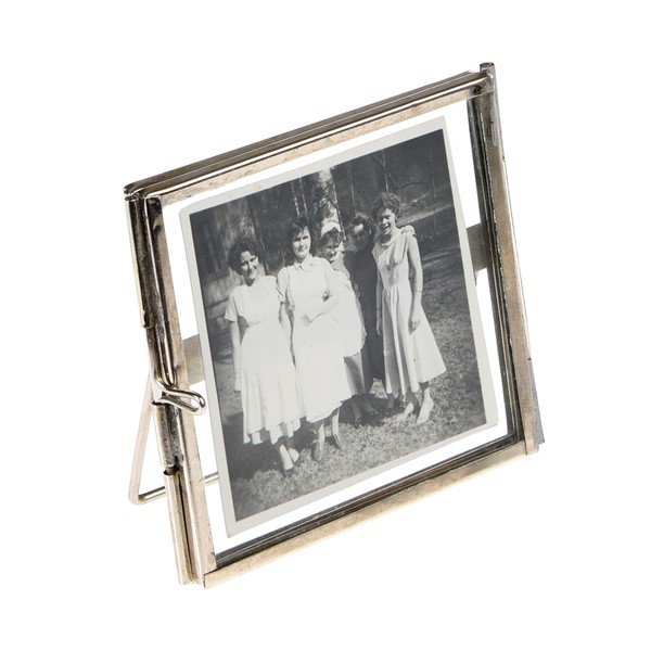Stříbrný rámeček na fotografii Rex London Brass, 8 x 8 cm