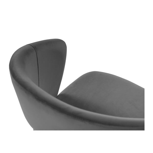 Sedia da pranzo grigio scuro in imbottito con braccioli Elpis – Windsor & Co Sofas-image-3