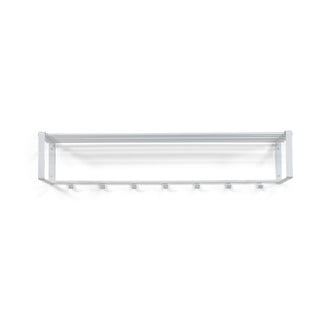 Appendiabiti da parete in metallo bianco con ripiano Rex - Spinder Design