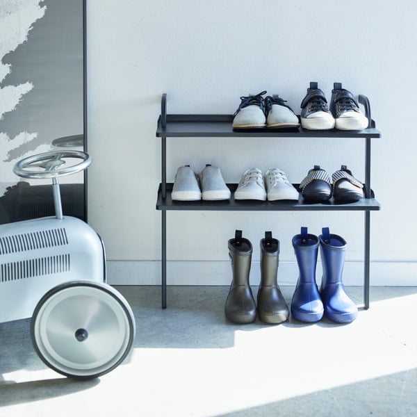 Scarpiera per bambini in metallo nero Tower - YAMAZAKI-image-1