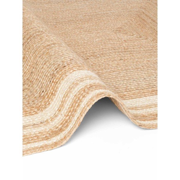 Tappeto color crema/di colore naturale in iuta reversibile/tessuto a mano 120x170 cm Jutta – Hanse Home-image-3