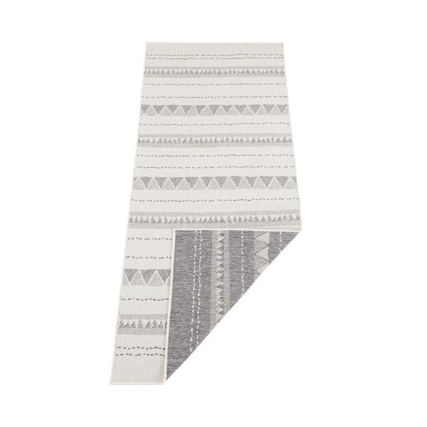 Tappeto da esterno grigio e crema , 80 x 350 cm Bahamas - NORTHRUGS-image-2