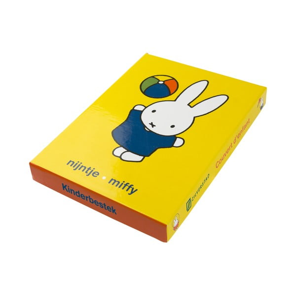 Posate per bambini in acciaio inox argento 4 pezzi Miffy - Zilverstad-image-3