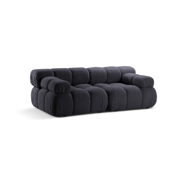 Divano componibile antracite in tessuto bouclé 188 cm Bellis - Micadoni Home-image-4