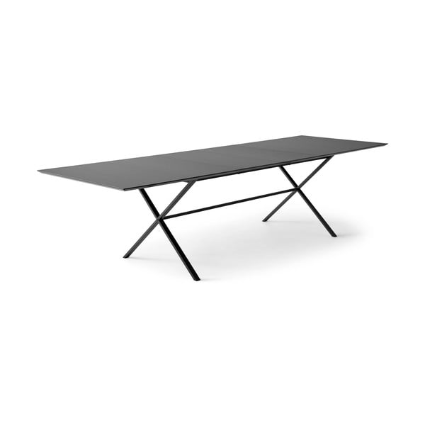 Tavolo da pranzo pieghevole nero con piano nero 100x210 cm Meza - Hammel Furniture-image-1