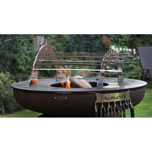 Supporto per griglia in acciaio cromato Rotisserie Set – Remundi-image-3
