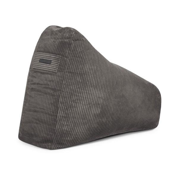 Pouf a sacco per bambini marrone scuro con rivestimento in velluto a coste Snug 80 – SLOWDOWN-image-3