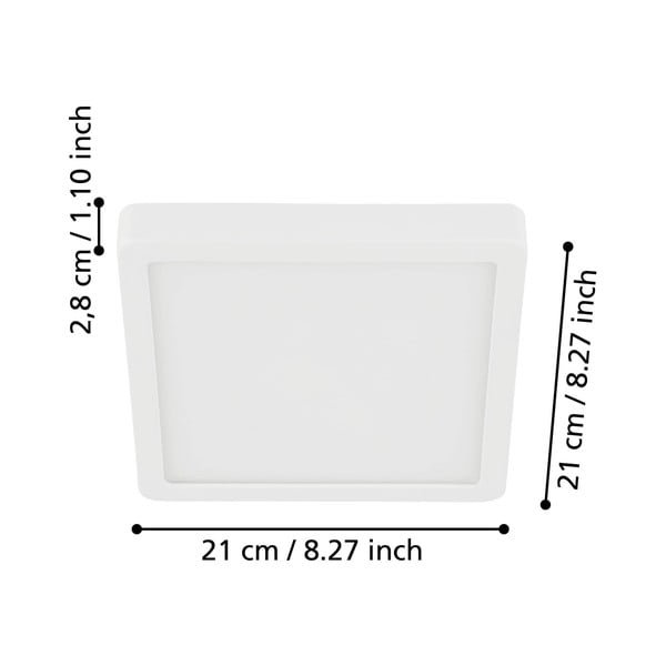 Plafoniera LED bianca 21x21 cm FUEVA 5 – EGLO-image-1