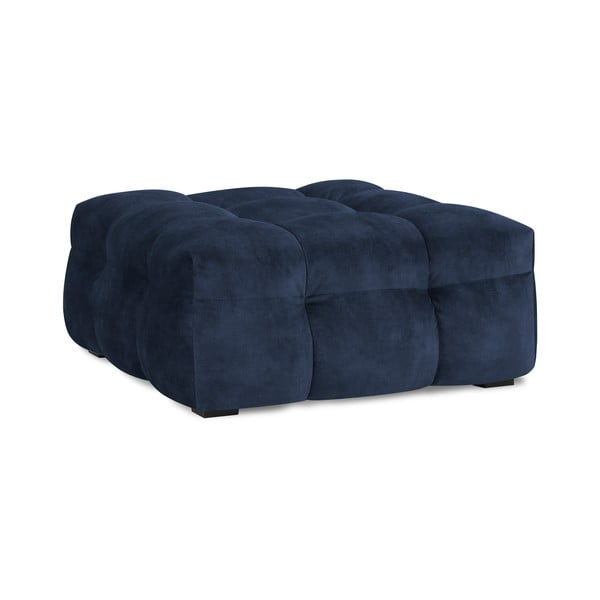 Pouf in velluto blu Vesta - Windsor & Co Sofas
