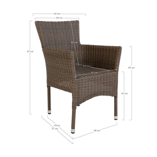 Sedia da giardino grigia Seattle - House Nordic-image-4