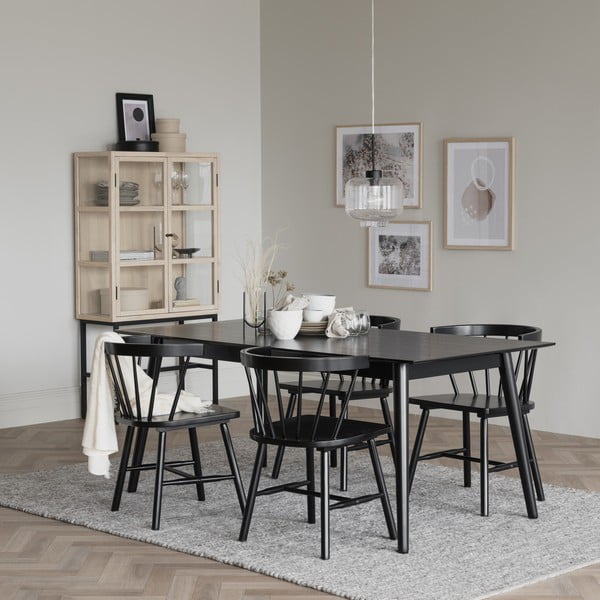 Tavolo da pranzo nero , 180 x 90 cm Lotta - Rowico-image-1