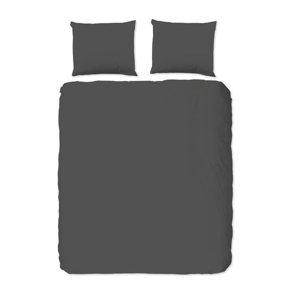 Biancheria da letto matrimoniale in cotone grigio versal, 220 x 240 cm Uni - Good Morning