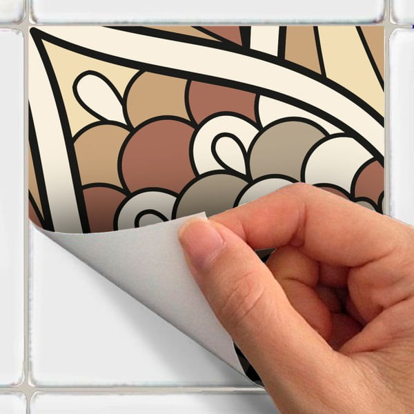 Set di 24 adesivi murali Piastrelle adesive, 10 x 10 cm Piura - Ambiance-image-3