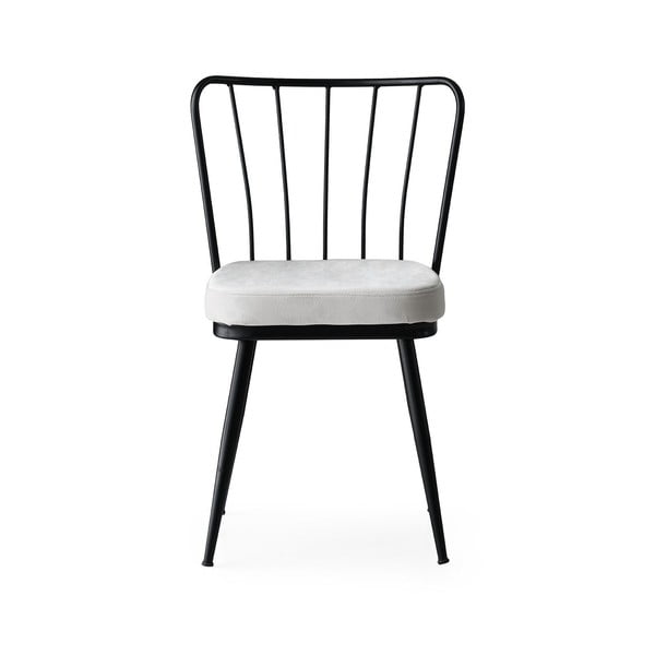Set di 2 sedie da pranzo in metallo bianco-nero Yildiz - Kalune Design