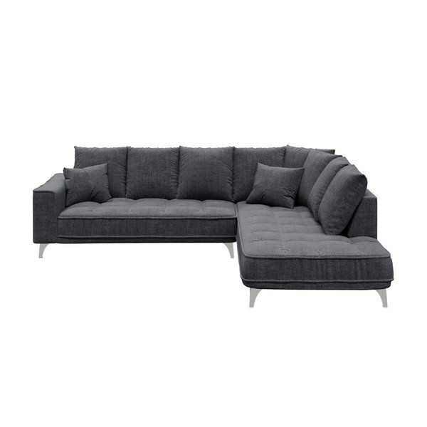 Divano angolare grigio scuro Devichy , angolo destro, 288 cm Chloe - devichy