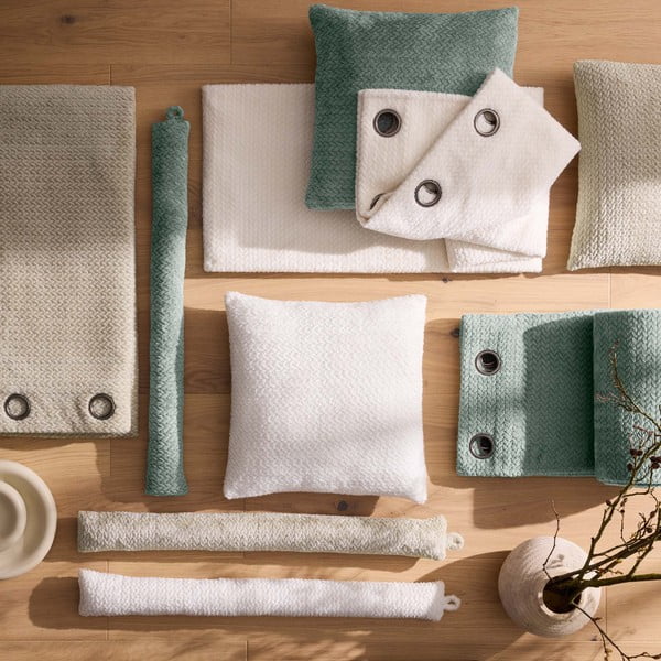 Paraspifferi per porta color crema 10x80 cm Flanela – douceur d'intérieur-image-4