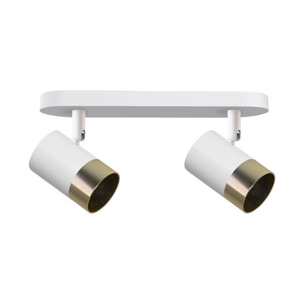 Lampada da soffitto con paralume in metallo bianco-oro 34x5,5 cm Tobi - Candellux Lighting