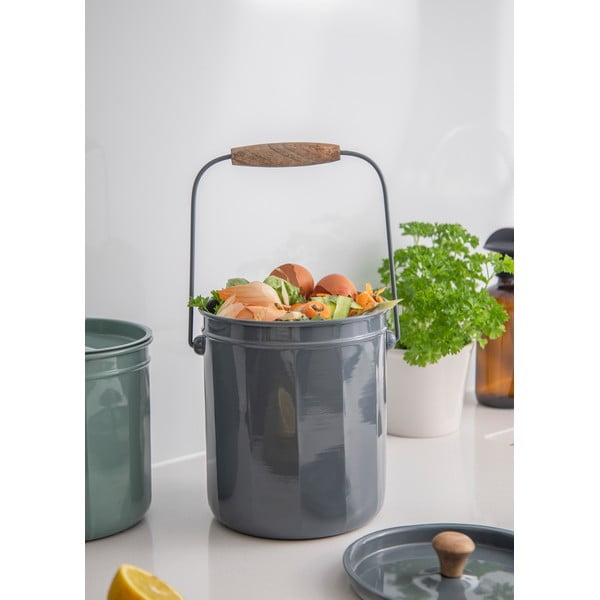 Contenitori in acciaio per rifiuti compostabili in set da 3 - Kitchen Craft-image-4