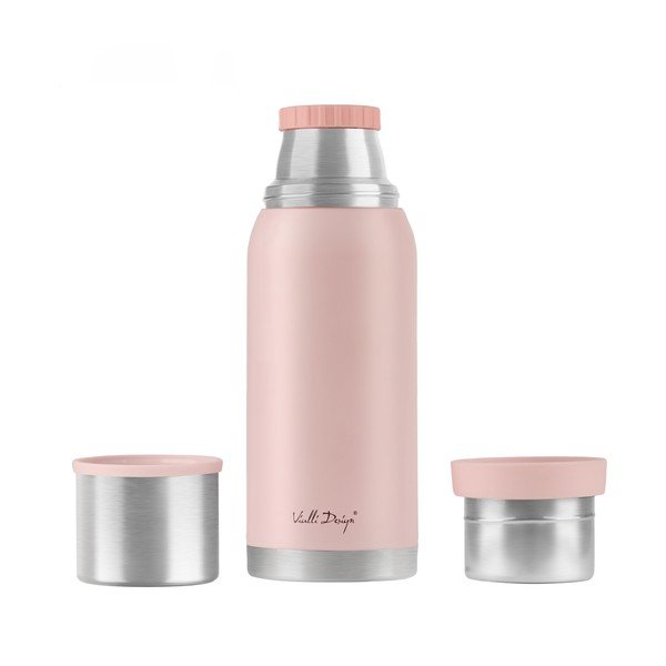 Tazza termica da viaggio rosa Fuori, 1 l - Vialli Design-image-2