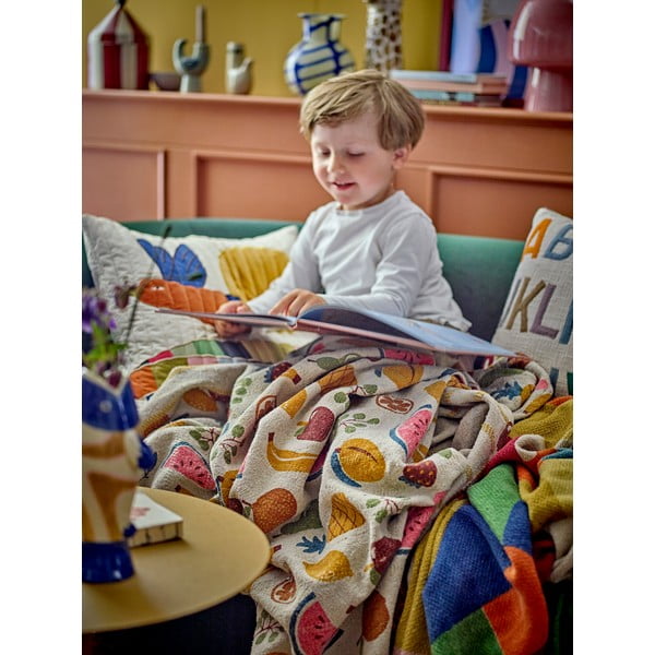 Coperta per bambini in cotone riciclato 130x160 cm Fruitta – Bloomingville Mini-image-4
