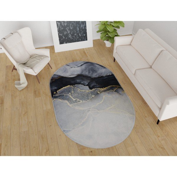 Tappeto lavabile bianco e nero 60x100 cm - Vitaus-image-1