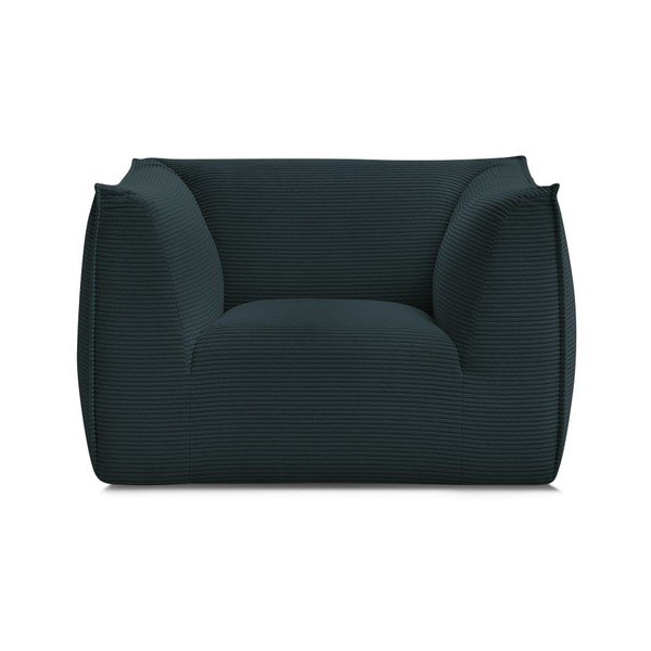 Poltrona blu scuro con rivestimento in velluto a coste Giorgia – Bobochic Paris-image-3